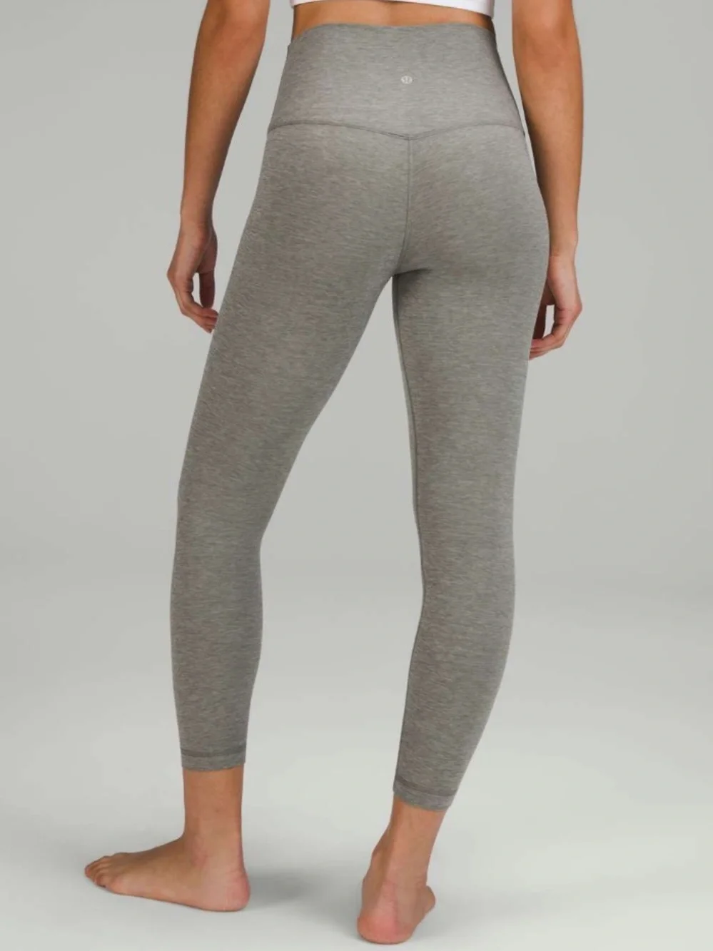 Lululemon align high rise pants 25” Heathered gray grey sage 4 leggings